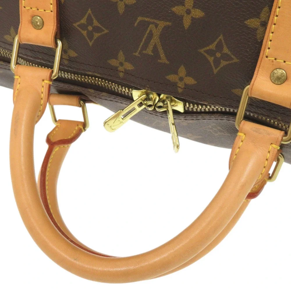 LOUIS VUITTON Authentic Brown Monogram Keepall 60 Boston Bag - Picture 5 of 10